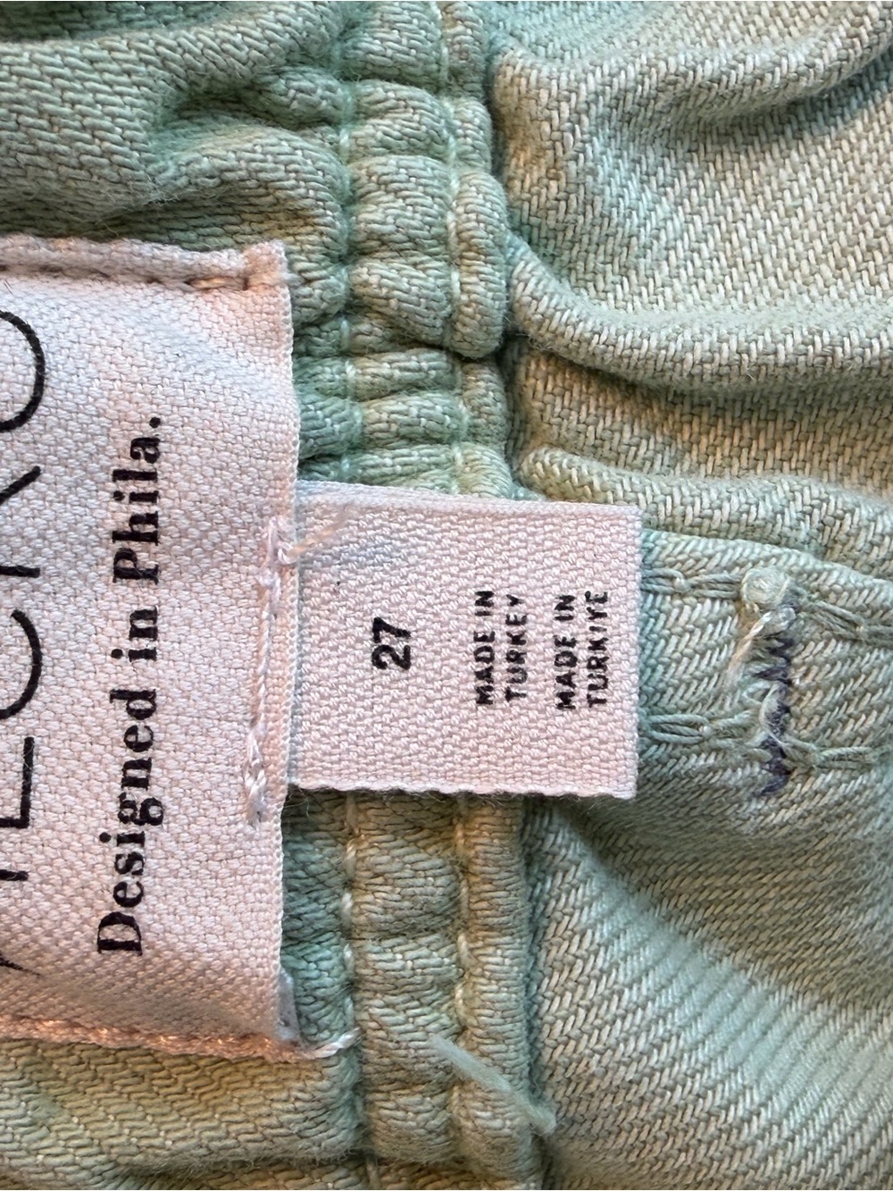 178 Anthropologie Pilcro Relaxed High-Waist Cotton Barrel Pants in Sage Green - Picture 9 of 10